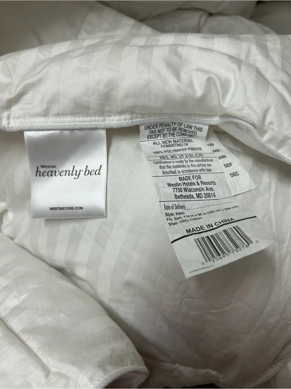 Pottery Barn Westin Hotel Down Alternative Duvet Heavenly Bed King